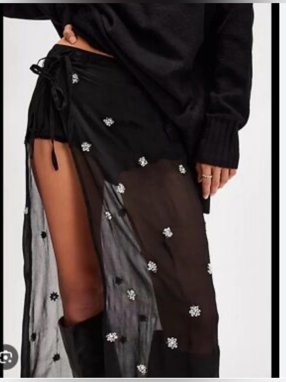 Free People embellished apron Sarong